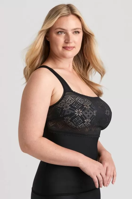 Tops | Cooling Underwear | Miss Mary Cool Sensation lace camisole Black