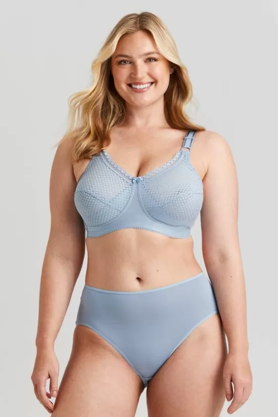Bra | Non-Wired Bras | Miss Mary Cotton Dots bra DustyBlue