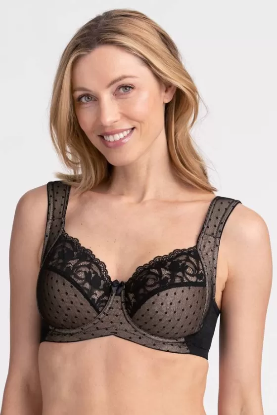 Bra | Underwired Bras | Miss Mary Dotty Delicious bra Black