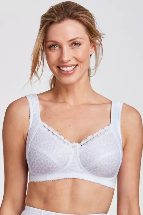 Bra | Non-Wired Bras | Miss Mary Jacquard Delight bra White