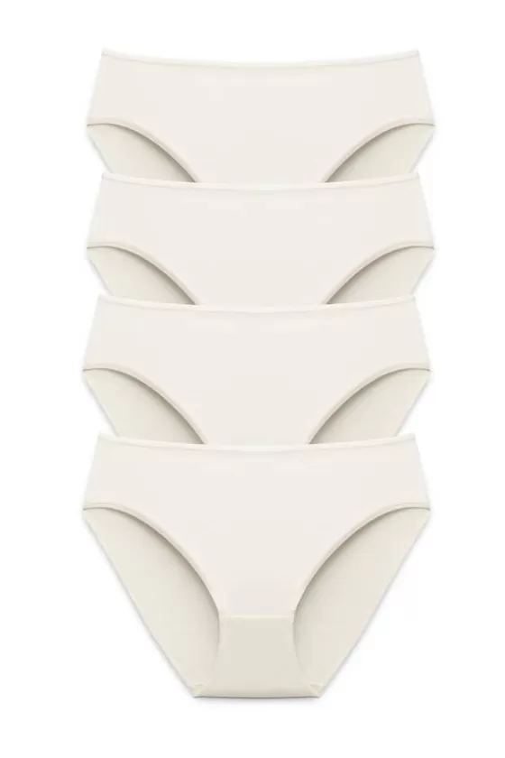 Panties | Miss Mary 4-pack Basic Cotton tai panty champagne