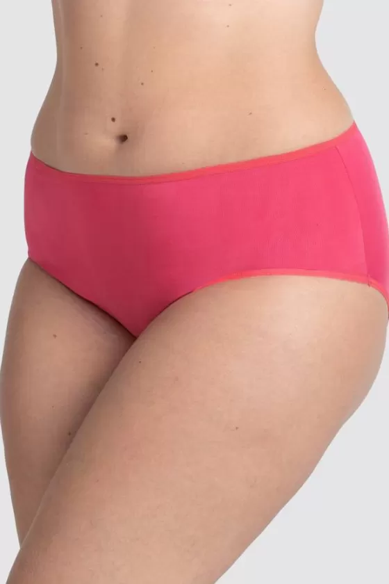 Panties | Miss Mary 4-pack Maxi panty in micro feeling coral